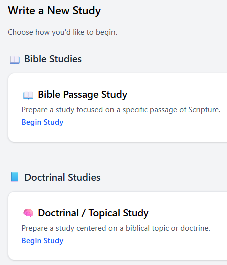 Study Builder — structured Bible studies from sermon notes